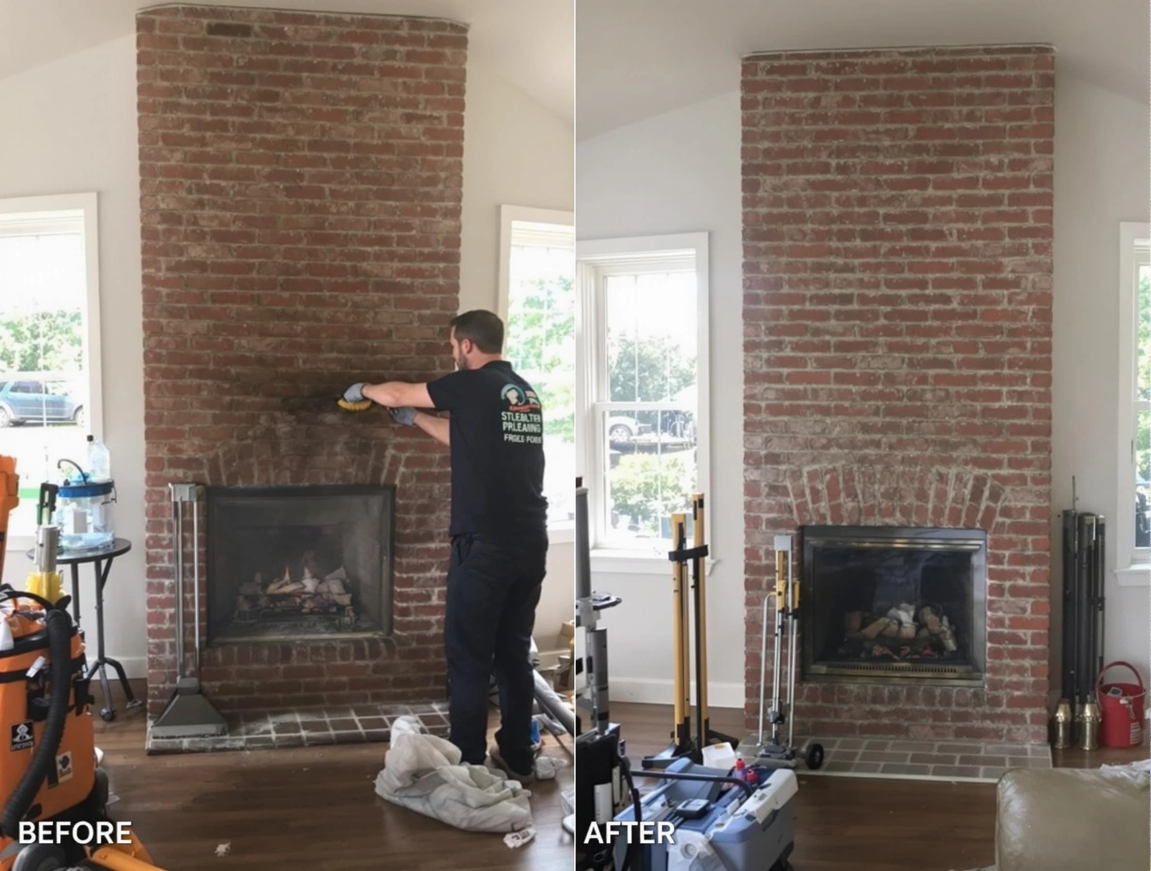 Finished chimney sweeping service by Chartiers Chimney Sweep in Chartiers, PA