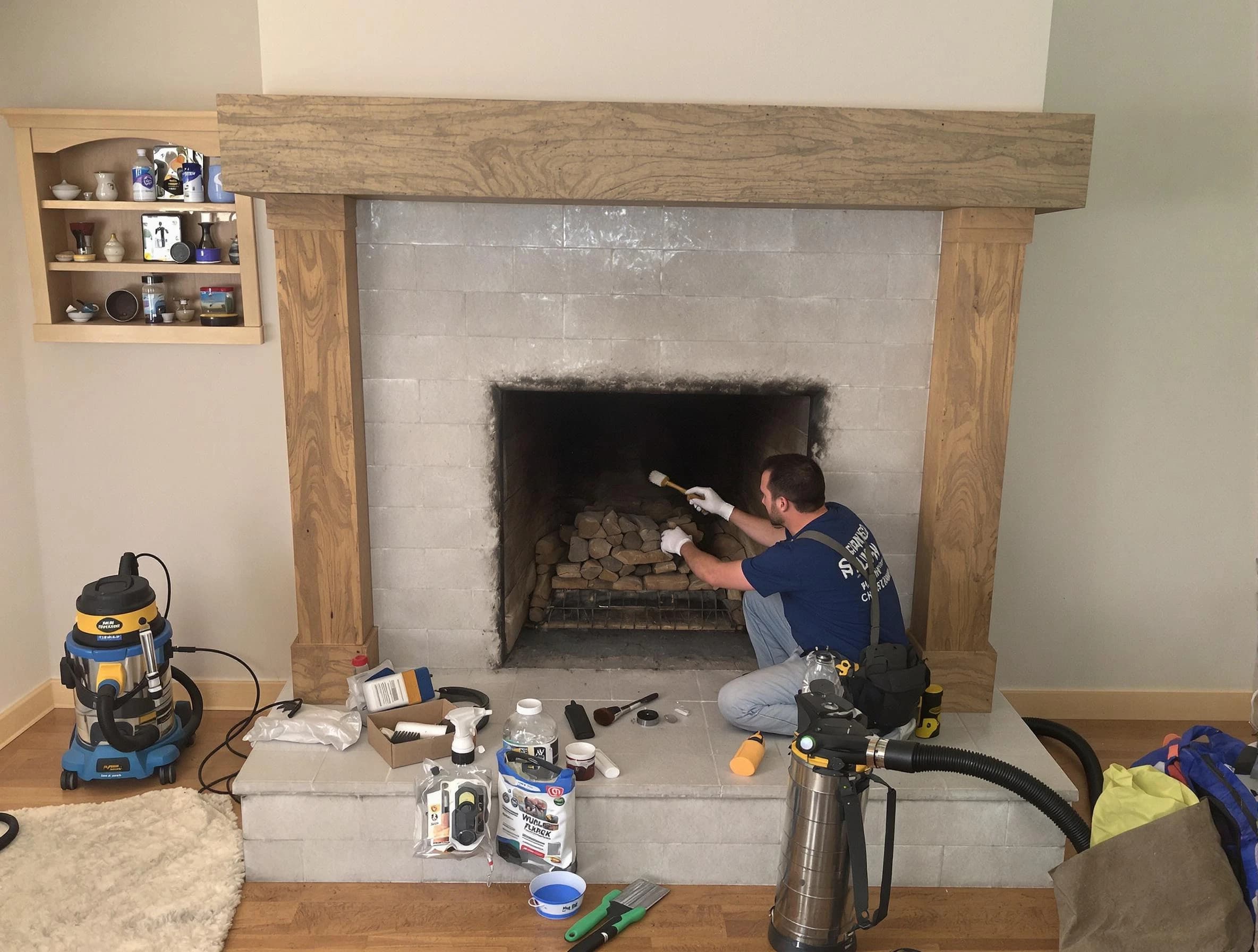 Detailed creosote removal process by Chartiers Chimney Sweep in Chartiers, PA