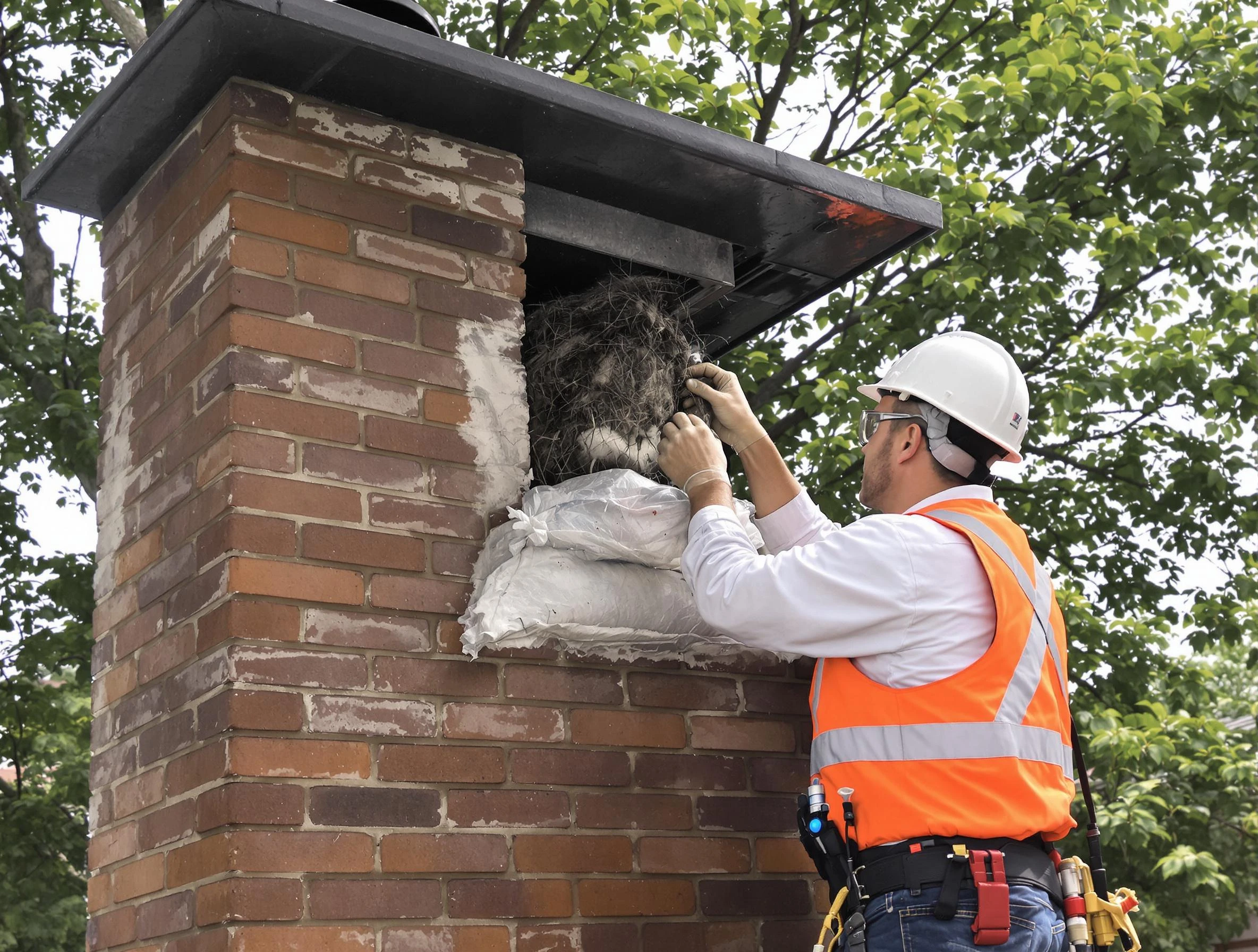 Humane removal of debris and animals by Chartiers Chimney Sweep in Chartiers, PA