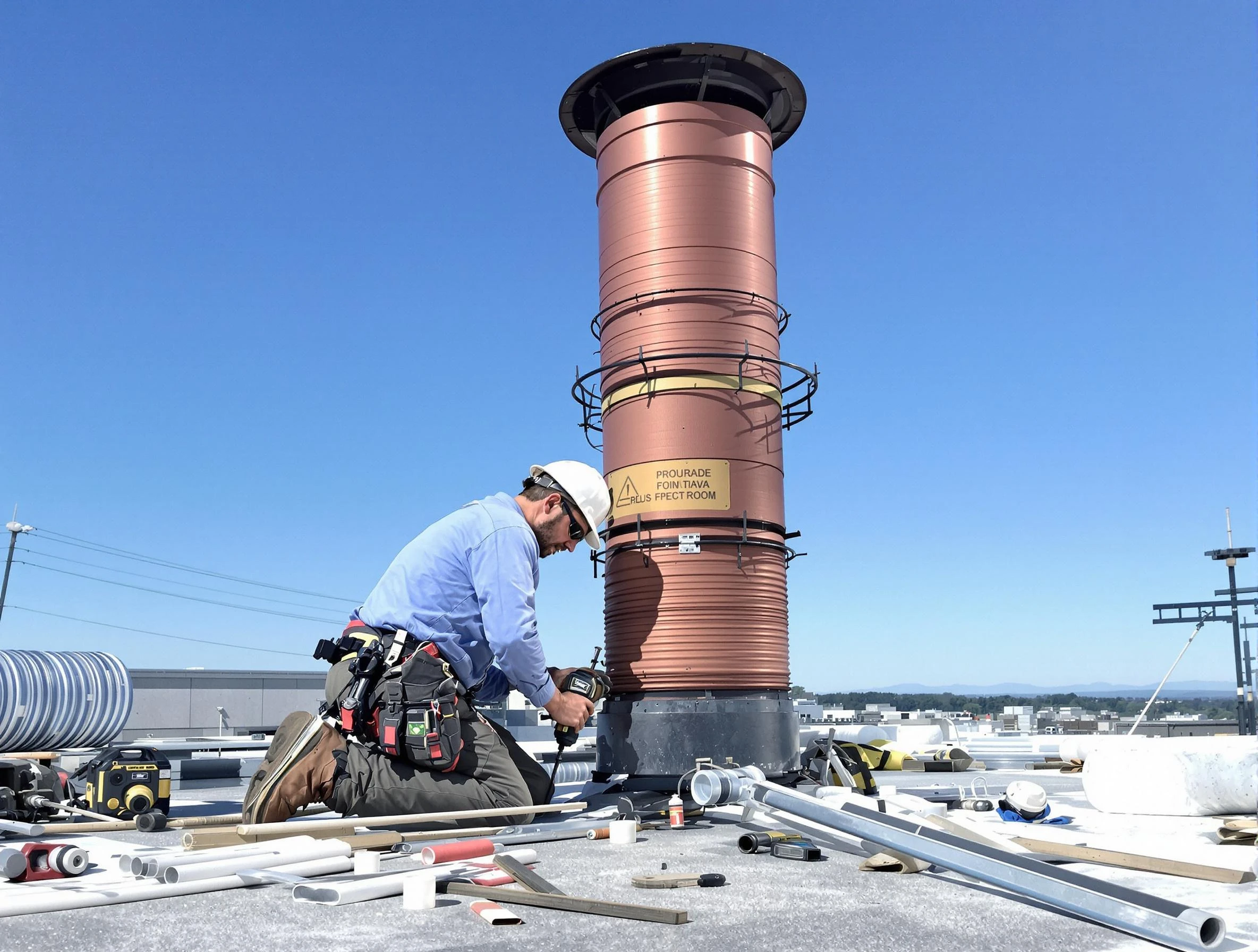 Installed chimney liner by Chartiers Chimney Sweep in Chartiers, PA