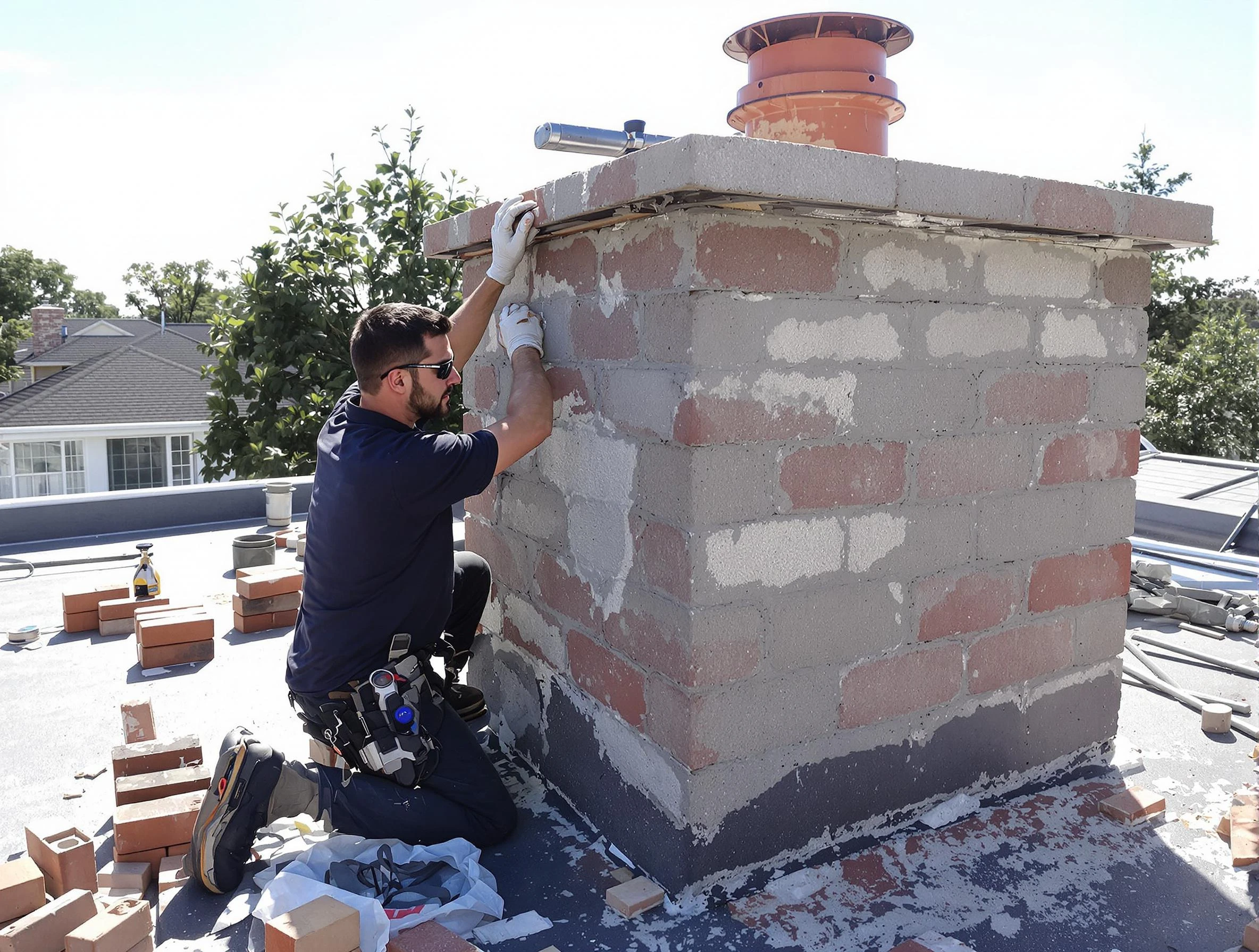 Advanced chimney repair process by Chartiers Chimney Sweep in Chartiers, PA