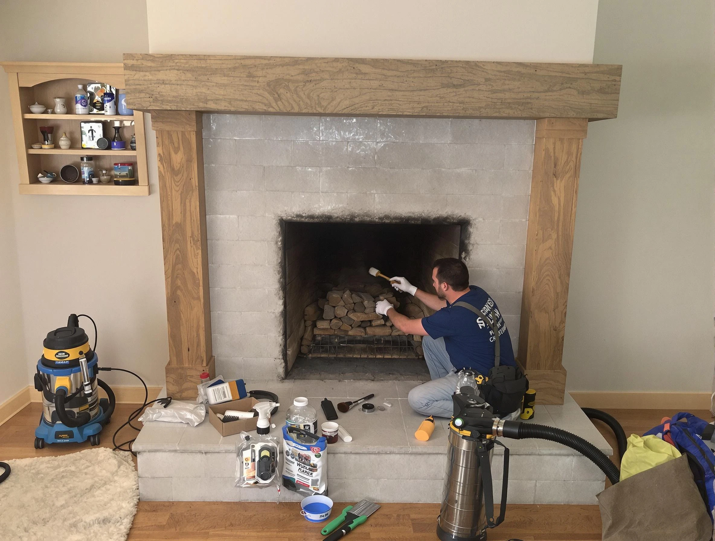 Detailed creosote removal process by Chartiers Chimney Sweep in Chartiers, PA